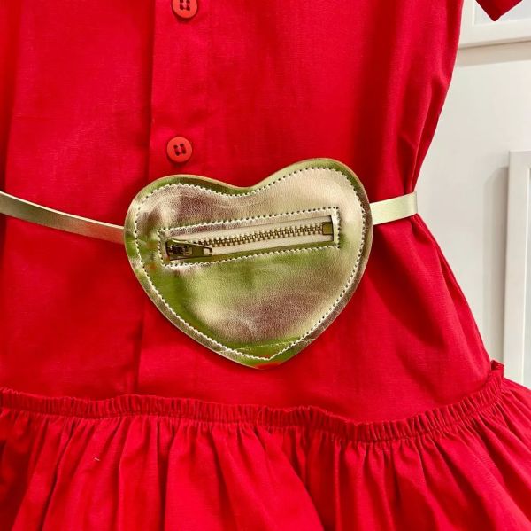 Vestido Infantil Momi Vermelho Gola Inglesa Bordada na EuroBabyKids