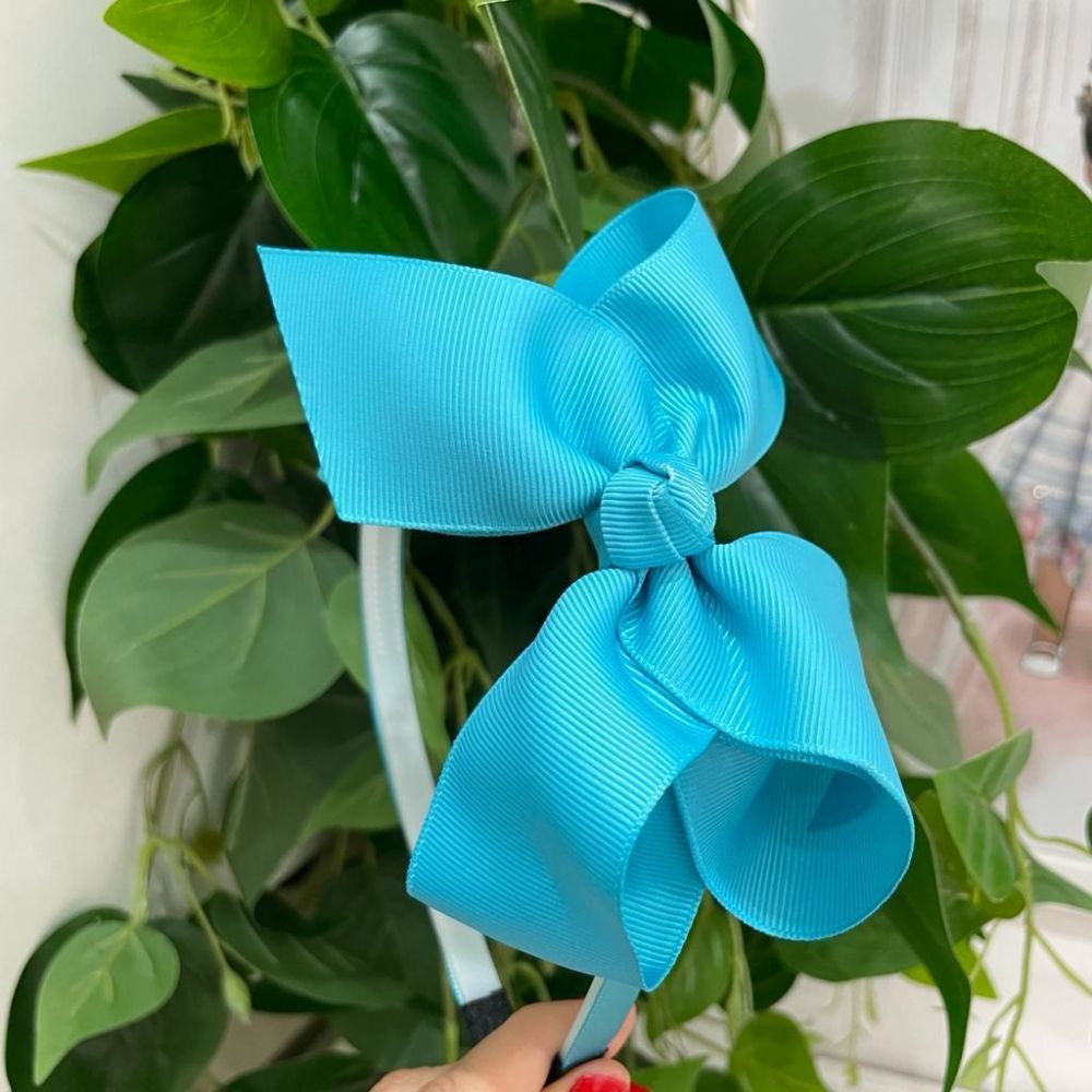 Arco Infantil Laço de Gorgorão Nó Azul Tiffany Euro Baby