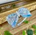 Arco Infantil Laço em Paetês Azul Claro Holográfico Euro Baby