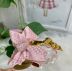 Arco Infantil Ondinhas Laço Rose e Dourado Pompom Cauda de Sereia Euro Baby