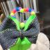 Arco Infantil Verde Neon Jeans com Pom Pons Coloridos Love Fashion Euro Baby
