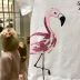 Blusa Infantil Flamingo Brilhante com Paêtes Off White Momi