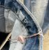 Calça Infantil Jeans Com Fenda e Barra Desfiada Bordado Butterfly Modern Petit Cherie