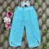 Calça Infantil Pantalona Croche Azul Tifany Mini Lady