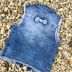 Colete Infantil Jeans com Aplicação de Renda e Strass Fahion Trend Euro Baby