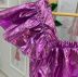 Conjunto Feminino Infantil Mylu Rosa Metalizado Cropped com Saia Midi