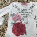 Conjunto Infantil com Strass Rosas Reluzentes Vermelho Pituchinhus