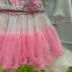 Conjunto Infantil Feminino Petit Cherie Blusa Off-White Canelada Strass Tule Ursinha Saia Rosa Neon 