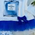 Conjunto Infantil Feminino Yoyo Azul Royal Foral Perfume Strass Tule