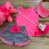Conjunto Infantil Shorts de Moletom e Regata Rosa Neon Fun Colors Yoyo