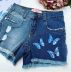Conjunto Infantil Shorts Jeans e Blusa Bordada Doce Menina Pituchinhus