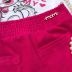 Conjunto Infantil Shorts-Saia Veludo Cotelê Pink Cachorrinha Fashion Momi