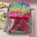 Mochila Infantil Degradê Arco-Íris com Paetês e Glitter Fairy Style Euro Baby