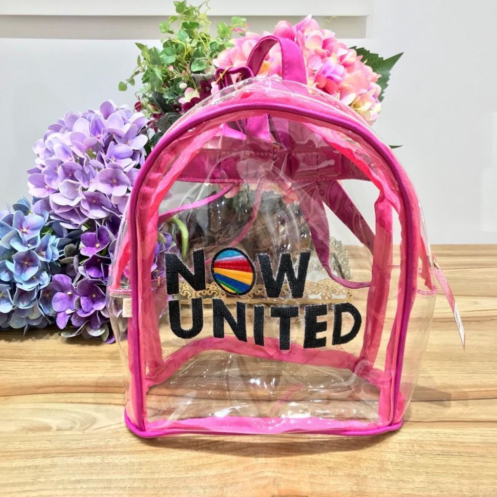 Mochila Infantil Transparente Detalhe Pink Now United Euro Baby