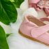 Sapatilha Infantil Euro Baby em Couro Sintético Conforto Rosé com Velcro