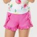 Shorts Infantil com Babados Rosa Blush Summer Cute Mon Sucré