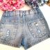 Shorts Infantil Jeans Claro Style Destroyed Luluzinha
