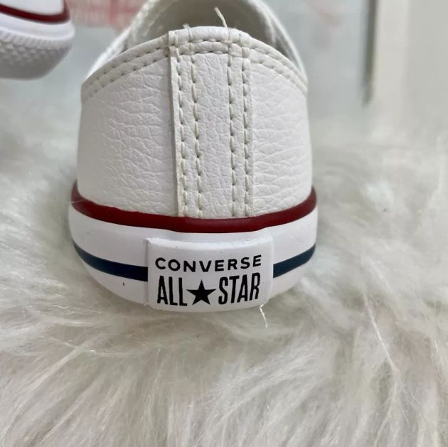 Tênis Converse All Star Infantil Couro com Velcro - CT0420 Branco