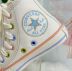 Tênis Infantil Converse All Star Cano Alto Off-White Detalhes Coloridos