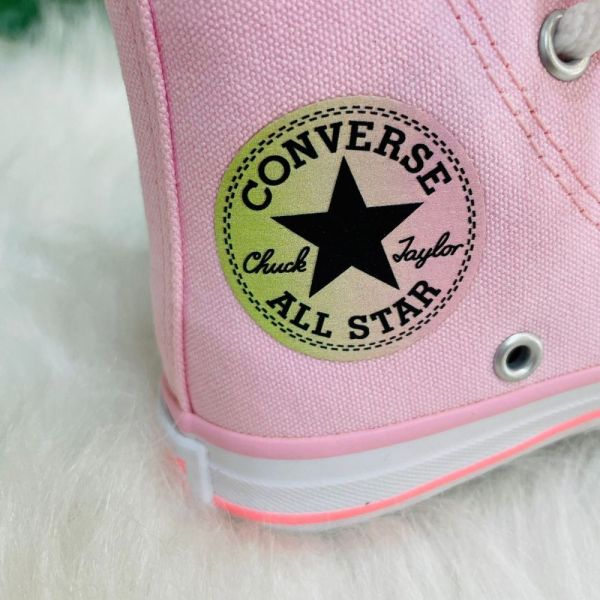 Tênis Infantil Converse All Star Rosa com Glitter e Velcro na EuroBabyKids