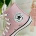 Tênis Infantil Converse All Star Cano Alto Rosa com Glitter