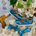 Tênis Infantil Maria Lua Slip On com Laço Boneca Azul Oceano Metalizado 