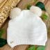 Touca Infantil de Tricot com Pom Pom So Cute Off White Luluzinha