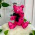 Urso de Pelúcia Articulado Pink Estampado Inspired Yoyo