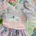 Vestido Infantil de Festa Filha Lilás Floral Manga Princesa e Faixa Rosa Petit