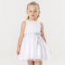 Vestido de Festa Infantil Branco Sobreposição de Tule com Glitter Mon Sucré