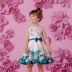 Vestido Infantil com Strass Rosa Encanto das Borboletas Petit Cherie