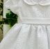 Vestido Infantil de Festa Branco com Rendas Delicadas e Faixa Petit Cherie   