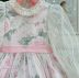 Vestido Infantil de Festa Dois em Um Floral Evasê com Tule Texturizado Manga Longa Petit Cherie 