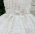 Vestido Infantil de Festa Luxo Off White com Sobreposição em Tule Trabalhado Petit Cherie 