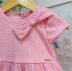 Vestido Infantil de Festa Momi Rosa de Organza Brilho e Laço