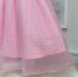 Vestido Infantil de Festa Momi Rosa de Organza Brilho e Laço