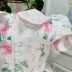 Vestido Infantil de Festa Petit Cherie Branco Floral Brilhos Manga Bufante Gola Boneca Bordado 