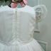 Vestido Infantil de Festa Petit Cherie Branco Três Marias Sobrep. Tule Brilho Bordados Laços Paetês