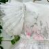 Vestido Infantil de Festa Petit Cherie Duas Peças Off-White Floral Sobrep. Tule Manga Fru Fru