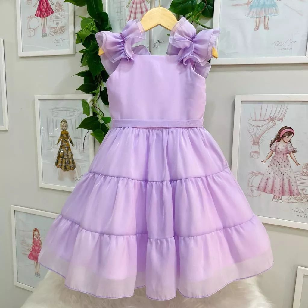 Vestido Princesa Mãe e Filha Lilas