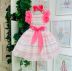 Vestido Infantil de Festa Petit Cherie Mangas em Tule Pink com Listras 