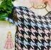 Vestido Infantil de Festa Petit Cherie Preto Estampado Faixa com Laço Central Rosa
