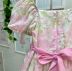 Vestido Infantil de Festa Petit Cherie Rosa Floral com Brilho Faixa Ajustável e Manga Bufante