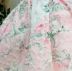 Vestido Infantil de Festa Petit Cherie Rosas Brancas Sobrep. Tule Lacinhos Manga Bufante Cinto Rosa