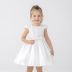 Vestido Infantil Branco Bordado com Pérolas Delicate Petit Cherie