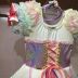 Vestido Infantil Fantasia Marshmallow Tule e Cetim Candy Colors Euro Baby