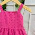 Vestido Infantil Momi Pink de Lese com Alça