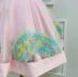 Vestido Infantil Mon Sucré Rosa com Sobrep. em Tule e Detalhes de Arco-Íris 