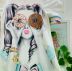 Vestido Infantil Off White Estampado Donuts Manga Bufante Yoyo