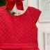 Vestido de Festa Infantil Rodado Vermelho Bordado em Paetê Modern Petit Cherie